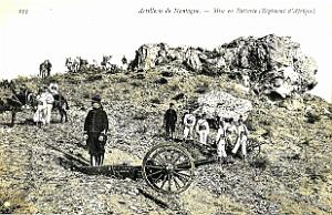 Algerie - Artillerie de Montagne - Mise en Batterie
